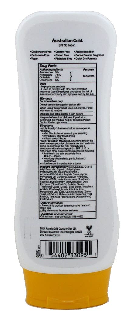 Australian Gold SPF 30 Lotion Ultimate Hydration - 8 oz (Pack of 3)