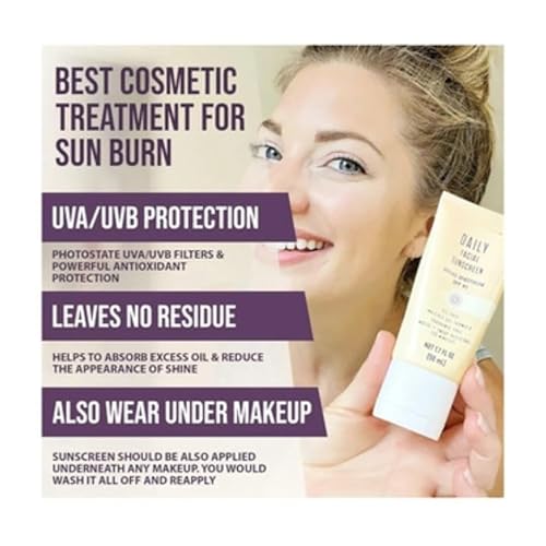 Generic Trader Jo Daily Facial Sunscreen Broad Spectrum SPF40, oil free invisible, gel formula, fragrance free, water + Sweat Resistance (3 Pack)