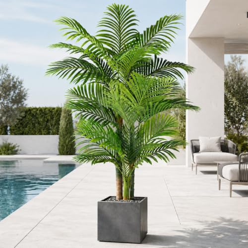 6ft Golden Cane Palm Artificial Tree - Large Tropical Faux Plant for Indoor & Outdoor Decor