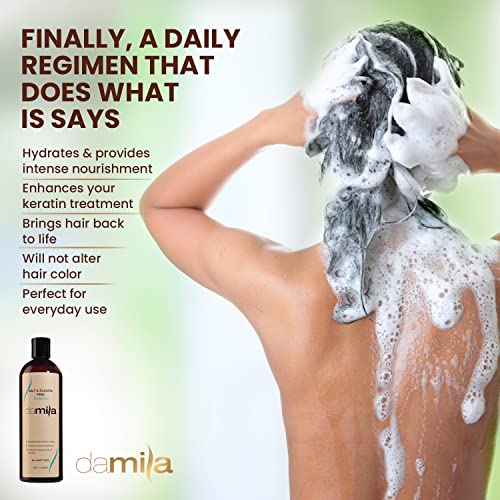 Damila Salt & Sulfate Free Shampoo for Keratin & Color Treated Hair - 33.8 Fl Oz - Damaged, Frizzy, Curly, Dry - Pack of 1
