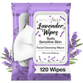 BeautyFrizz Lavender Face Wipes - 120 pcs - Gentle Makeup Remover Wipes for Women - Facial Cleansing Wipe with Aloe, Castor, Vitamin A and E - Extra Soft - Moisturizing