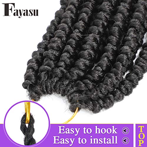 Pre Spring Senegalese Twist Crochet Hair 12 Inch - Pack of 6 #1B