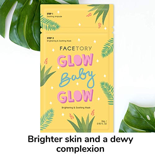 Glow Baby Glow Face Mask & Niacinamide Serum Set - 10 Pack, Hydrating & Brightening