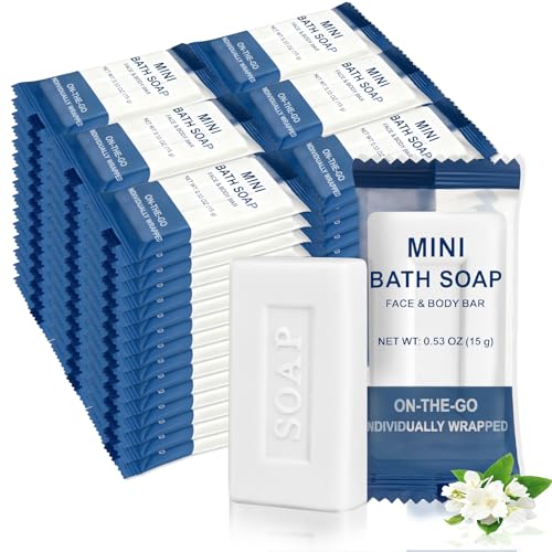 100 Pack Mini Travel Size Bar Soaps - 15g Individually Wrapped - Bulk Hotel & Gift Set - Variation of THIS listing