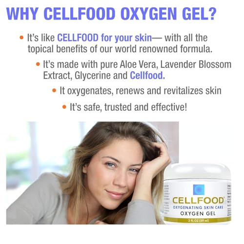 Cellfood Oxygen Gel 2 Ounce - Nutrient-Rich Moisturizer for Skin Rejuvenation & Fine Line Reduction