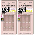 L.A. COLORS Gel Like Shine Nail Tips, Vogue CNT479 (Pack of 2)