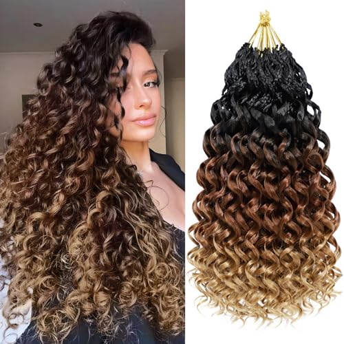 24 Inch Curly Crochet Hair Pack of 8 - GoGo Curl Synthetic Hair for Black Women, Pre-Looped & Easy Installation - Variation of 24 Inch (Pack of 8) / 1B/30/27