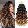 24 Inch Curly Crochet Hair Pack of 8 - GoGo Curl Synthetic Hair for Black Women, Pre-Looped & Easy Installation - Variation of 24 Inch (Pack of 8) / 1B/30/27