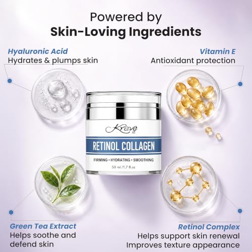 Retinol Face Cream 2.5% Anti-Aging Moisturizer with Hyaluronic Acid for Women & Men