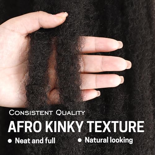 Marley Twist Braiding Hair 8 Packs 24 Inch Afro Kinky Curly Crochet Hair - Black 4#