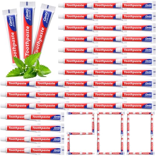 Dimsile 200 Pcs Mini Travel Toothpaste 0.35oz - Freshens Breath & Whitens Teeth