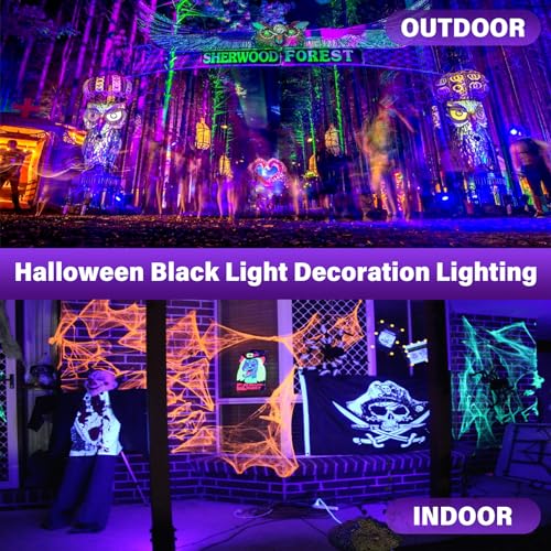 Rechargeable Black Light 395nm Cordless LED UV Light for Neon Glow Party - 4/20W