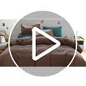 King Size Brown Comforter Set - Soft Microfiber Mocha Bedding, 3 Pieces