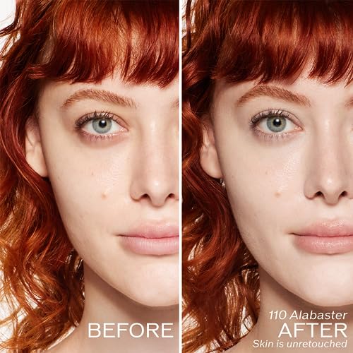 Shiseido RevitalEssence Skin Glow Foundation SPF 30, 110 Alabaster - Buildable, Medium Coverage - 24-HR Hydration & 12-HR Wear - Transfer, Crease & Fade Resistant - Non-Comedogenic - All Skin Types