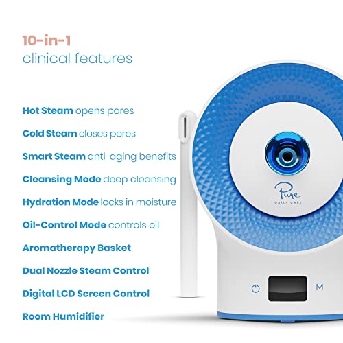 NanoSteamer 10-in-1 Facial Steamer with Aromatherapy - Derm-Grade Skin Hydration
