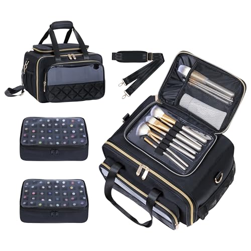 Nail Polish Organizer Holds 80 Bottles - Black 80 Variation