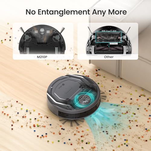 Lefant M210P Robot Vacuum Cleaner Gray - 4000Pa Suction, App & Voice Control, Pet-Friendly, Ultra-Slim & Quiet