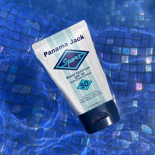 Panama Jack Sport Sunscreen Lotion - SPF 50, Broad Spectrum UVA/UVB Protection, Non-Greasy, PABA, Paraben, Gluten & Cruelty Free, 3 FL OZ (Pack of 6)