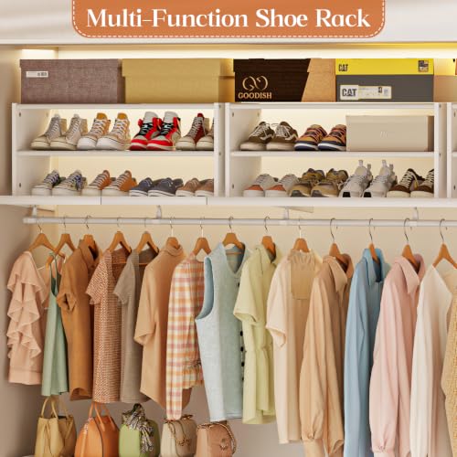 Huxitocan 3-Tier Stackable Shoe Rack - Space Saving Closet Organizer
