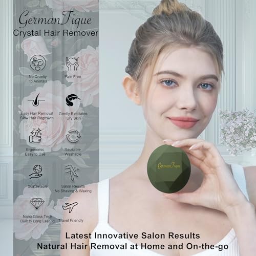 Crystal Hair Eraser Painless Hair Removal & Exfoliation - Olive Green
