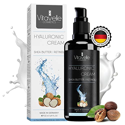 VITAVELLE Hyaluronic Acid Face Cream ? Daily Hydrating Moisturizer with Shea Butter for Soft & Smooth-Looking Skin (1.69 Fl Oz)