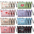 Fashionable Nurse Cosmetic Bags Bulk - 24 Pack with Handles, Vibrant Colors