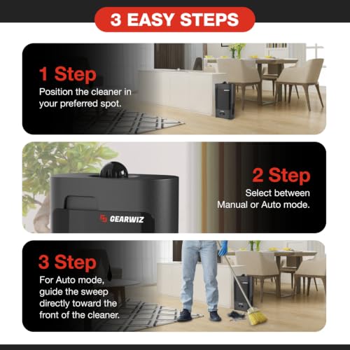 Touchless 1400W Electric Dustpan with Motion Sensor - Hands-Free Cleaning Tool