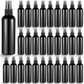 SHENLIU 30 Pack Black Empty Spray Bottles 4oz with Cap, Plastic Fine Mist Spraying Bottles Portable Small Refillable Sprayer Liquid Container for Perfume Cleaning Essential Oil