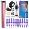Wireless Tattoo Pen Machine Kit with 1 Battery - Black - Mast Tour Fly Slim