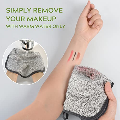 SUNLAND Microfiber Face Towels Reusable Makeup Remover Cloth Face Cloth Facial Washcloths for Bath 11Inchx11Inch 3 Pack