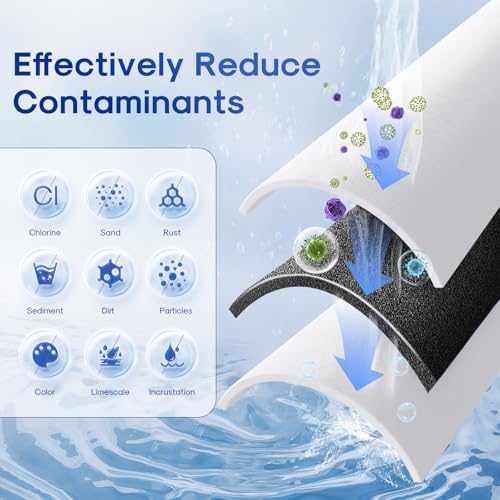 ICEPURE 5 Micron 10x4.5 Whole House Sediment & Carbon Water Filter Set - PP Cotton + Activated Carbon, 4 Pack