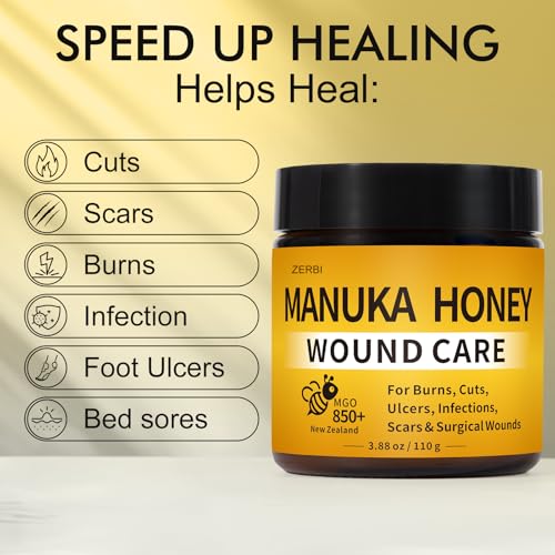 Manuka Honey Wound Care Ointment for Cuts, Burns & Ulcers - 3.88 oz
