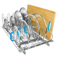 Pull Out Pot and Pan Lid Organizer 14W x 21D x 9H Inches - Chrome