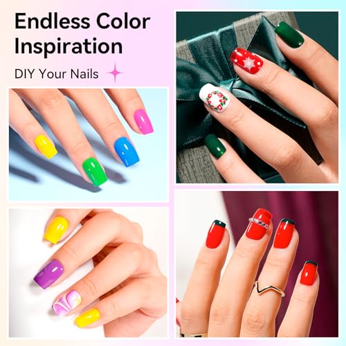 Nailshion Z16Colors-Rainbow Charm 16-Color Quick Dry Nail Polish Set No Lamp Needed