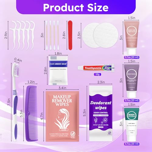 11-in-1 Travel Toiletry Kit Bulk 5 Pack - Personal Hygiene & Accessories