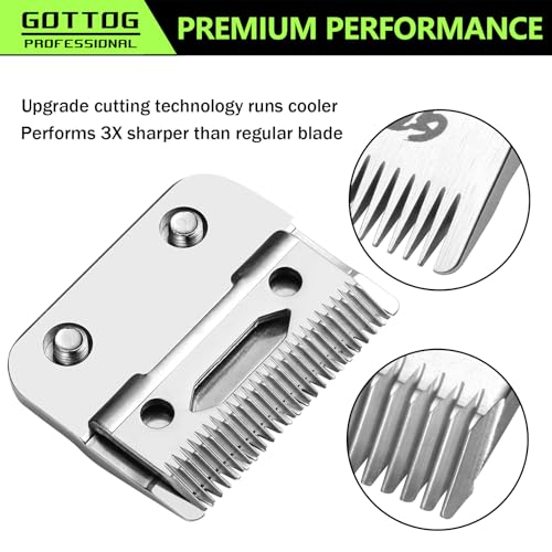 FX8010J Replacement Blades for BaBylissPRO FX870, FX890, FX825, FX673 Clippers, DLC Replacement Fade Blade Compatible with Babyliss Clipper Blades, Silver