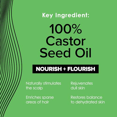 Pure Castor Oil 128 Fl Oz - Cold-Pressed, Unrefined, Hexane Free, Skin & Hair Nourishing