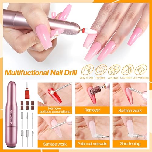 Acrylic Nail Kit for Beginners - Complete Gel Nail Art Set with 3 Colors & Glitter Powders