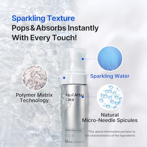 idplacosmetics Real After Care Bubble Glow Toner 5.07 fl.oz (150 ml) ? Micro-Bubble with 42% Rice Bran Water & Gentle AHA/PHA/LHA Exfoliation Hydrating Korean Toner for Smoother Look