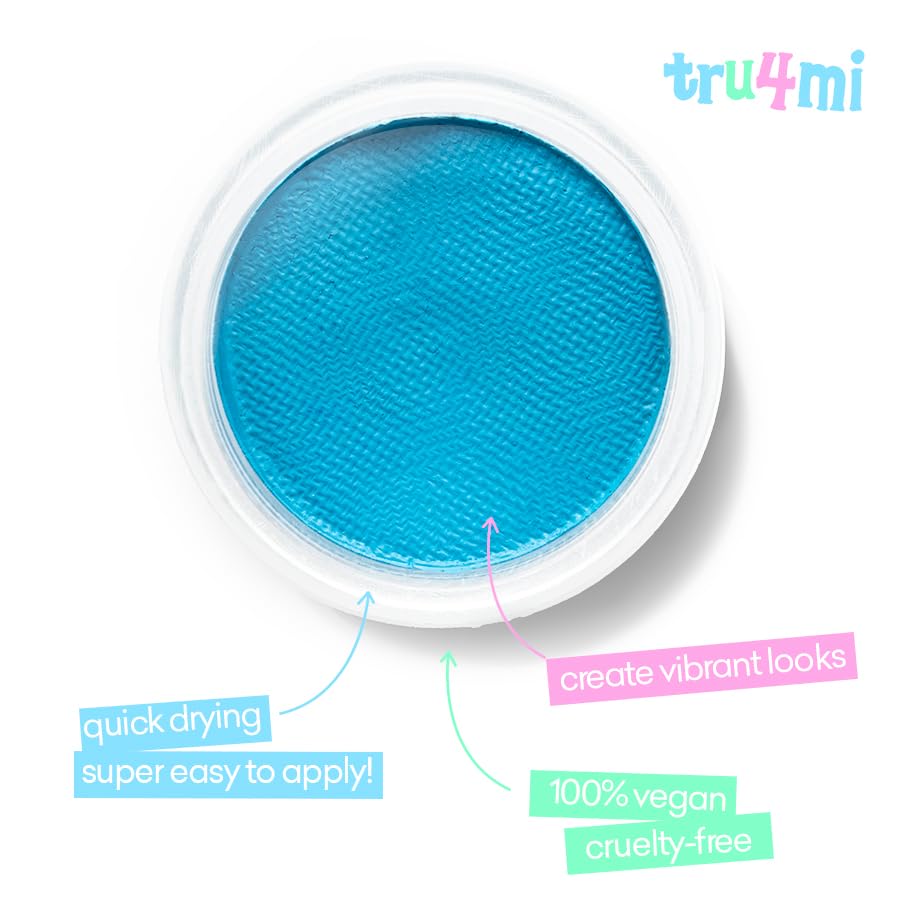 -Water Activated Eyeliner -Wet Liner Makeup - Smudge Proof Face Body Paint - Skin Safe & Child Friendly - “TruLuv” Red -10g/container