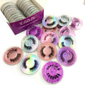 U-Hotmi 30 Pairs Wholesale 3D Faux Mink Eyelashes - 5 Styles, Reusable, Natural Look, 12-14mm