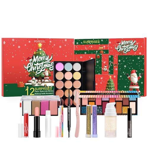 Makeup Advent Calendar 2026, New Year Gifts for Teenage Girls Women All in One Makeup Kit Surprise Gift Valentines Day Countdown Calendar Gifts with Eyeshadow Palette Lipstick Foundation Eyebrow