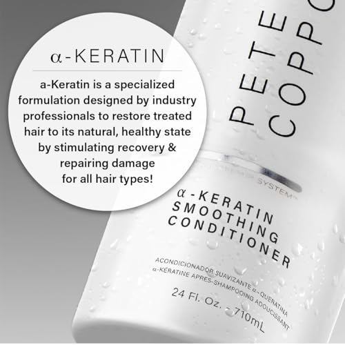 Keratin Smoothing Conditioner 10 Fl Oz - Anti-Frizz, Nourishing Hair Care with Argan & Coconut Oils
