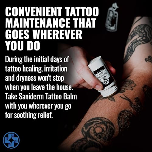Saniderm Original Fragrance-Free Tattoo Aftercare Balm 2.2 oz - Made in USA, Eco-Friendly & Artist-Approved