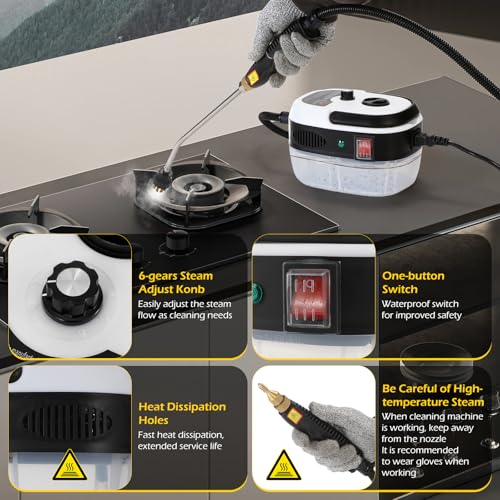2500W Handheld Steam Cleaner for Auto Detailing & Multi-Surface Cleaning