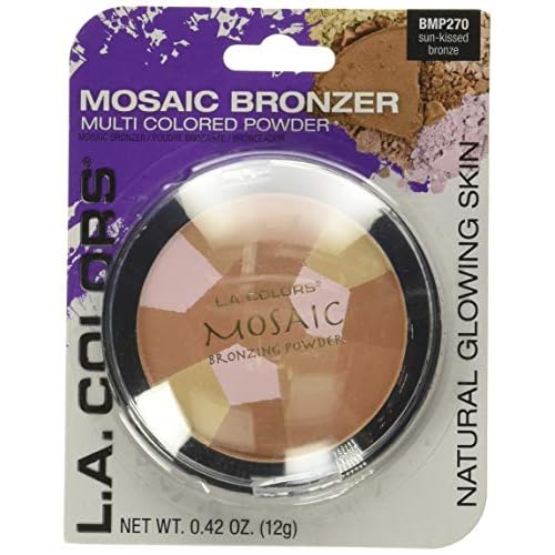 L.A. COLORS HD Mosaic Bronzer (carded), Sun-Kissed Bronze CBMP270 (Pack of 2)