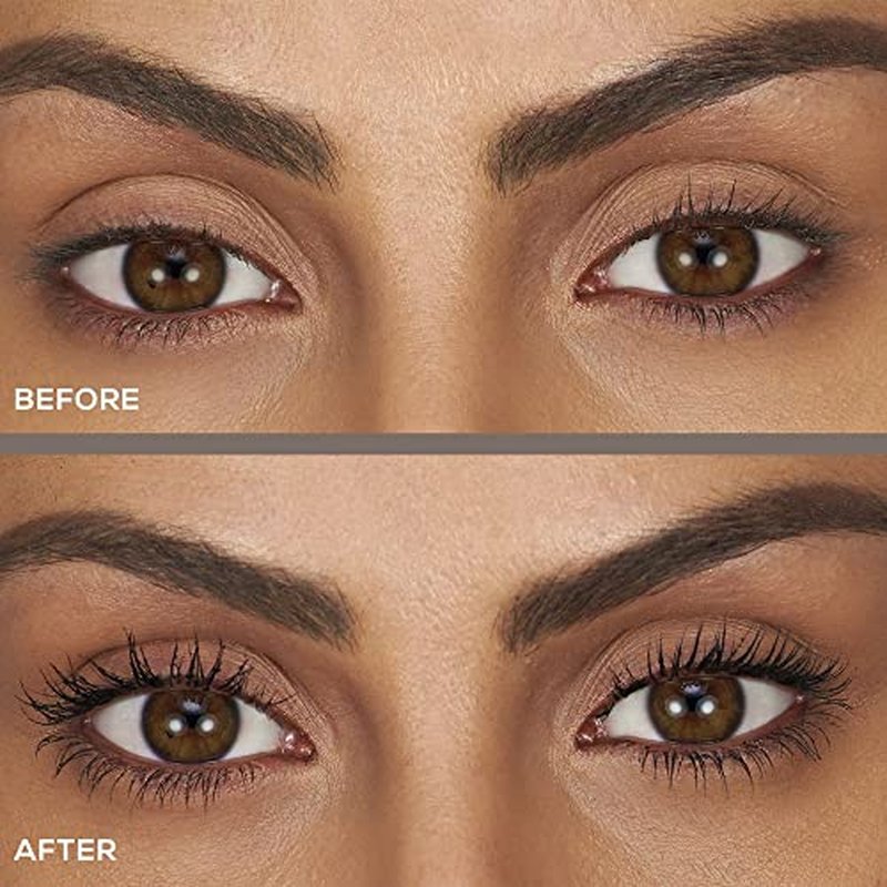 bareMinerals Lashtopia Mega Volume Mineral-Based Black Mascara, 10X More Volume, Whipped Mousse-Like Formula, Fanned-Out Fullness, Nourishes & Conditions Lashes, Clump- & Flake-Resistant, Vegan