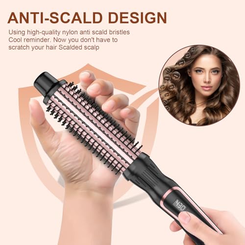 Rose Gold 1 1/4 Inch Thermal Hair Brush for Effortless Blowouts