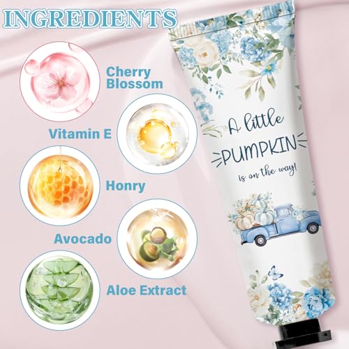 Blue Pumpkin Hand Cream Gift Sets 50 pcs Baby Shower Favors Bulk Moisturizer
