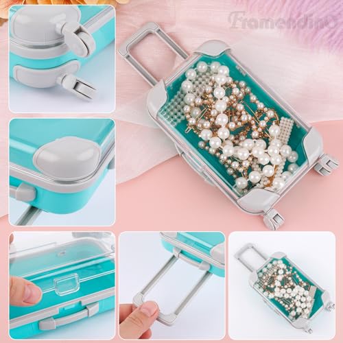 Framendino 12 Pack Mini Suitcase Storage Containers in 9 Colors for Candy, Cosmetics & Small Items